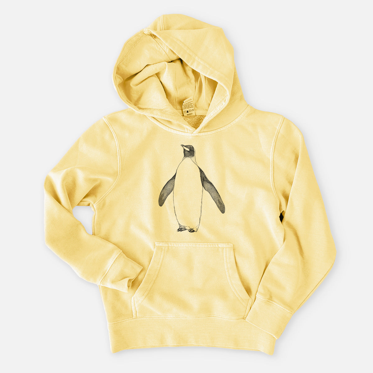 Emperor Penguin - Aptenodytes forsteri - Youth Pigment Dyed Hoodie