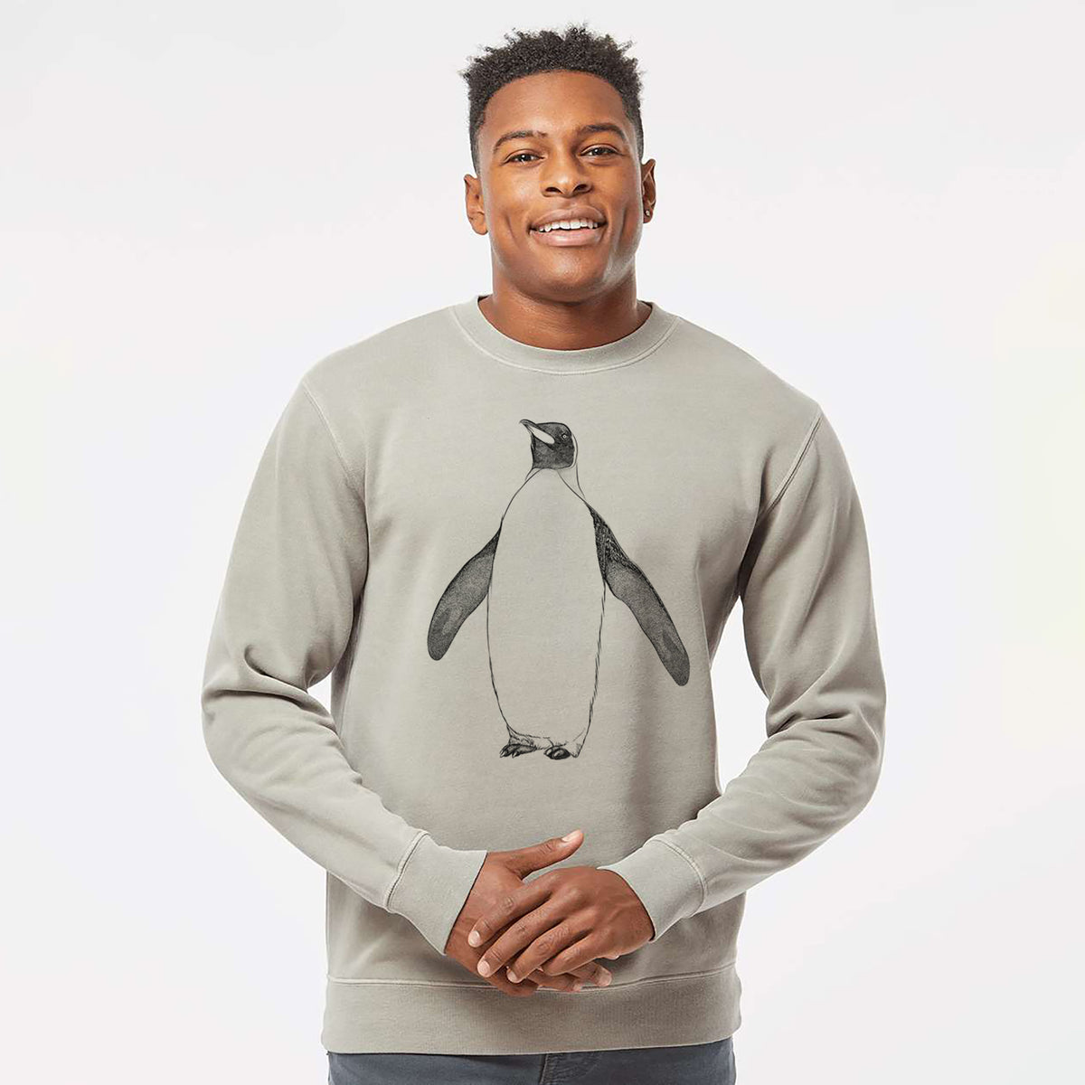 Emperor Penguin - Aptenodytes forsteri - Unisex Pigment Dyed Crew Sweatshirt