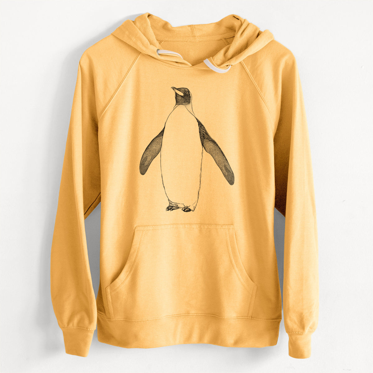 CLEARANCE - Emperor Penguin - Aptenodytes forsteri  - Unisex Slim Fit Loopback Terry Hoodie