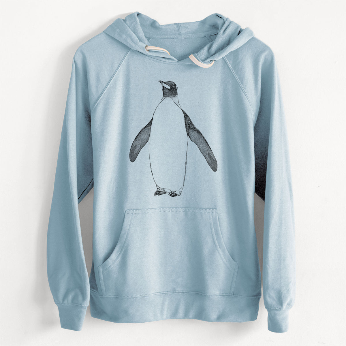 CLEARANCE - Emperor Penguin - Aptenodytes forsteri  - Unisex Slim Fit Loopback Terry Hoodie