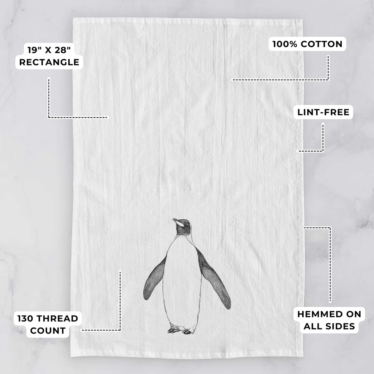 Emperor Penguin - Aptenodytes forsteri Tea Towel