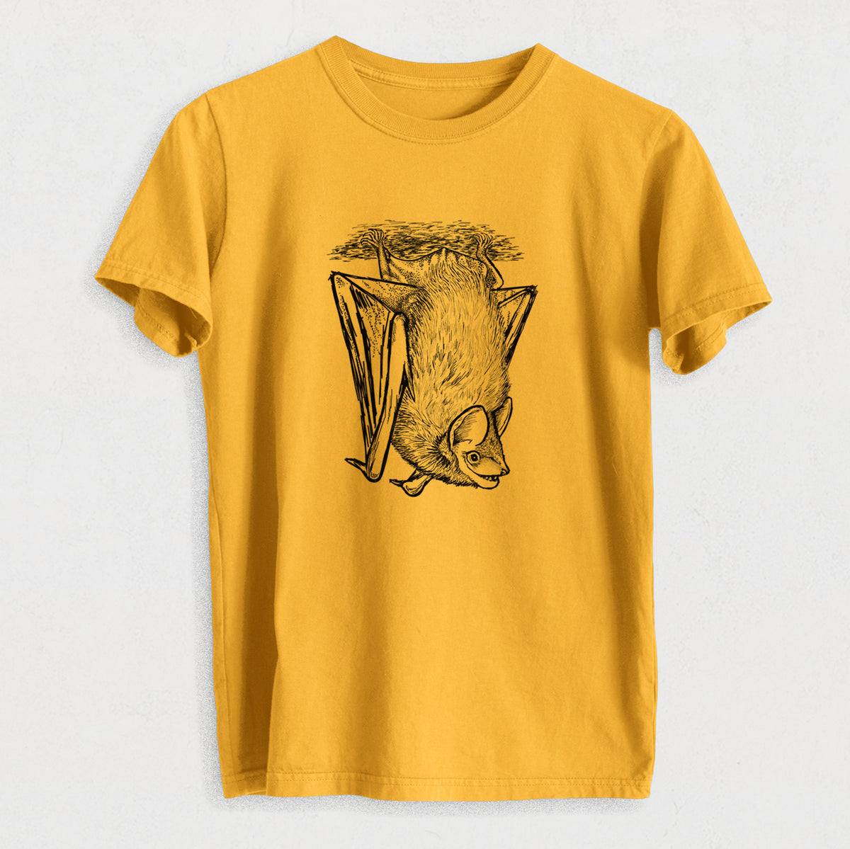 Eptesicus fuscus - Big Brown Bat - Heavyweight Men&#39;s 100% Organic Cotton Tee