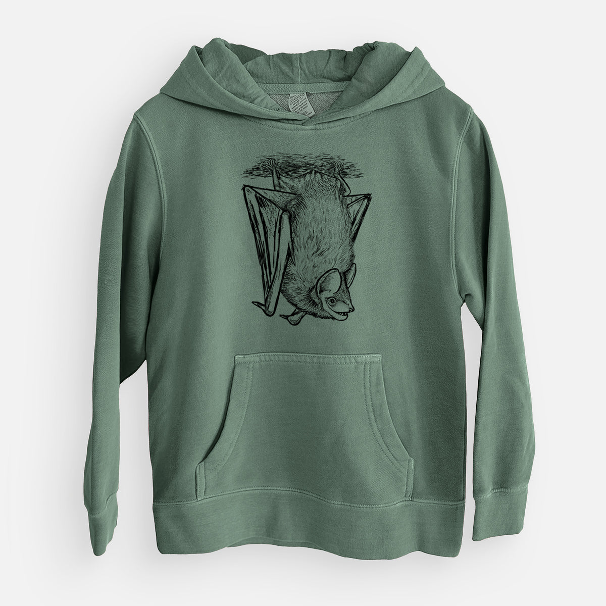 Eptesicus fuscus - Big Brown Bat - Youth Pigment Dyed Hoodie