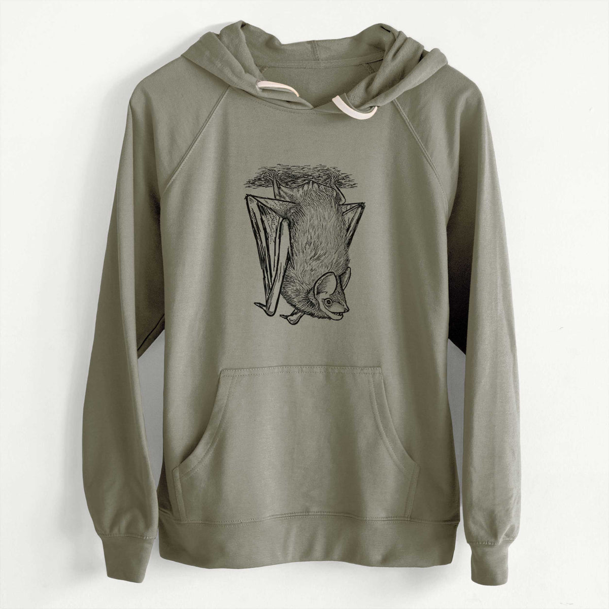 CLEARANCE - Eptesicus fuscus - Big Brown Bat  - Unisex Slim Fit Loopback Terry Hoodie