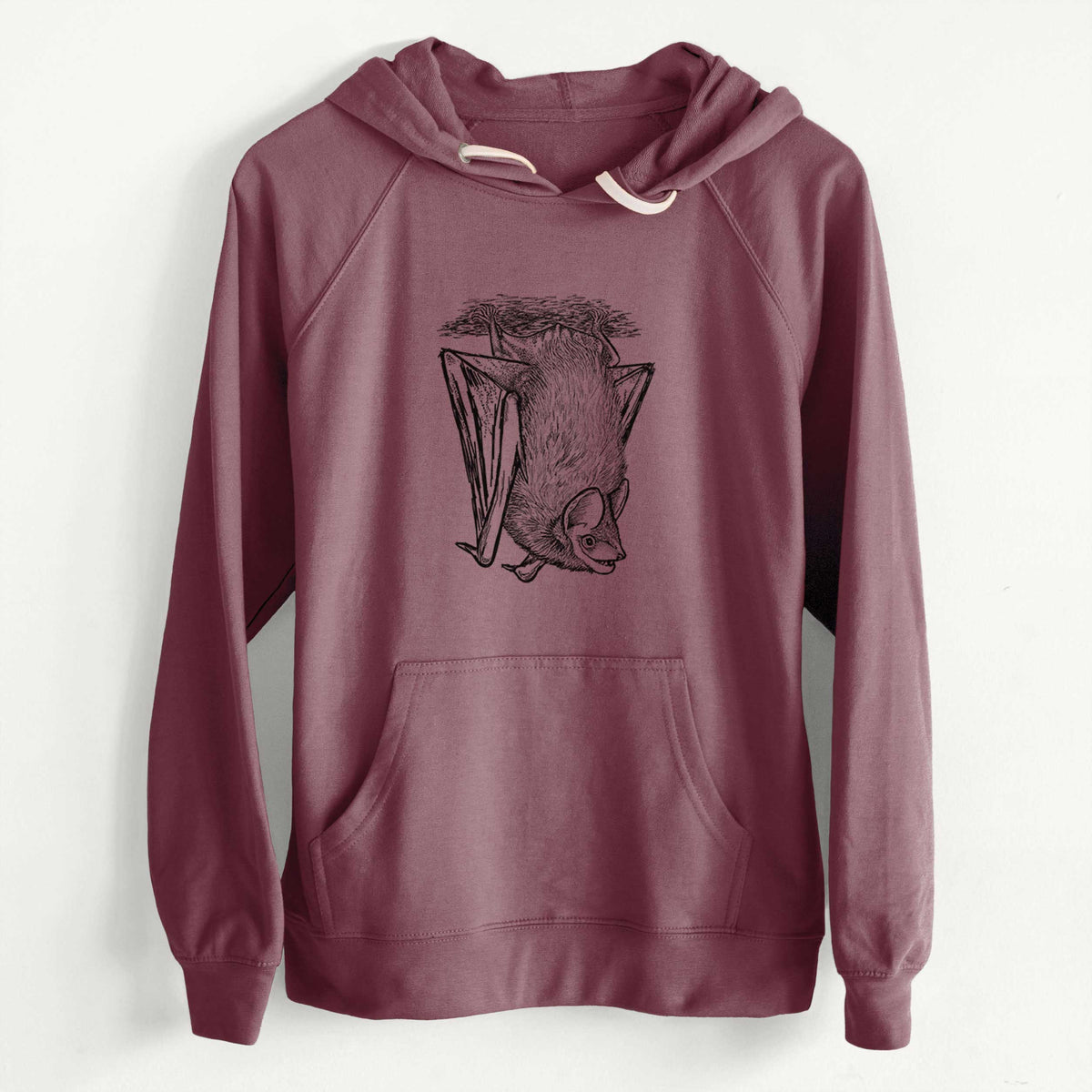 CLEARANCE - Eptesicus fuscus - Big Brown Bat  - Unisex Slim Fit Loopback Terry Hoodie