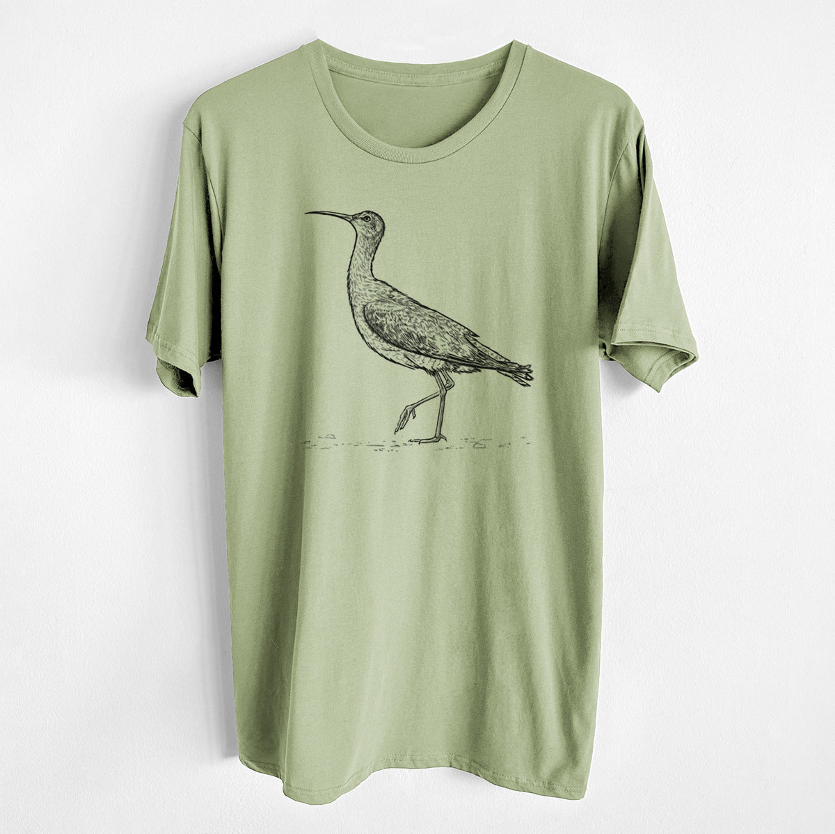 CLOSEOUT - Eskimo Curlew - Numenius borealis - Unisex Crewneck - Made in USA - 100% Organic Cotton