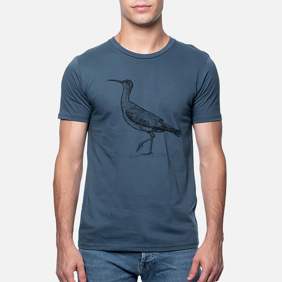 CLOSEOUT - Eskimo Curlew - Numenius borealis - Unisex Crewneck - Made in USA - 100% Organic Cotton