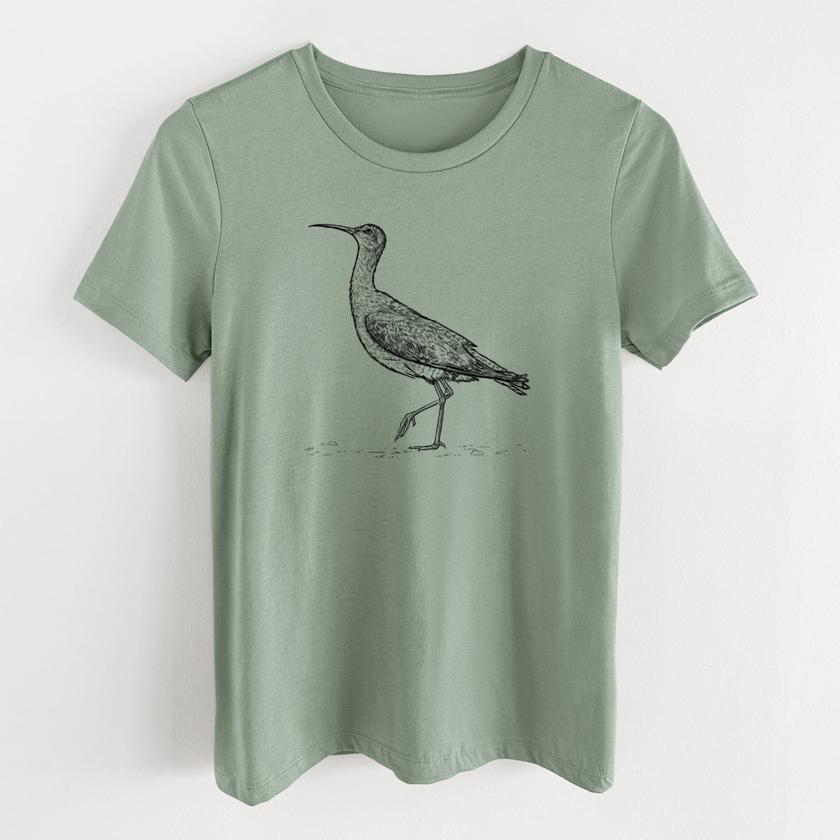 Eskimo Curlew - Numenius borealis - Women&#39;s Lightweight Relaxed Fit 100% Cotton Crewneck