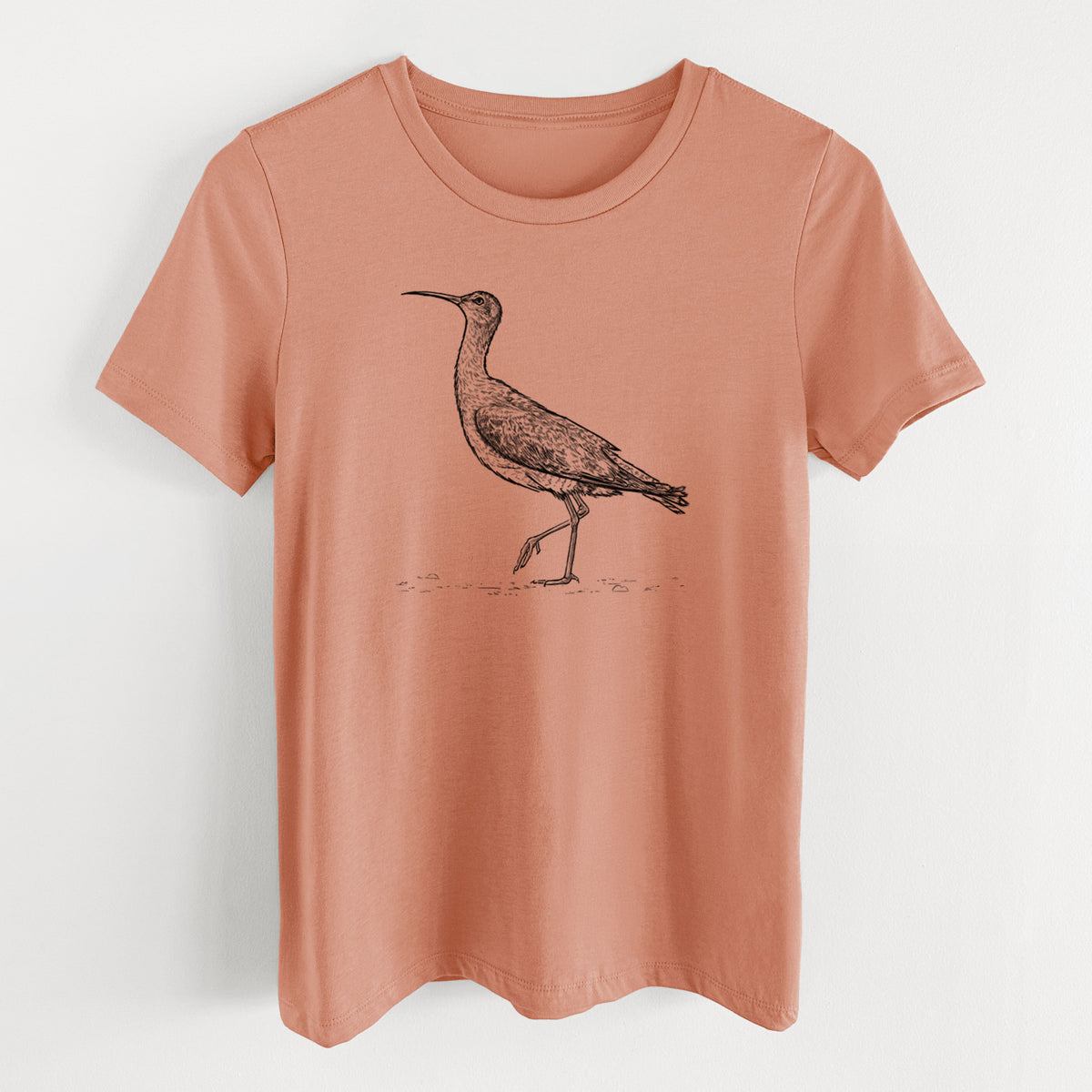 Eskimo Curlew - Numenius borealis - Women&#39;s Lightweight Relaxed Fit 100% Cotton Crewneck