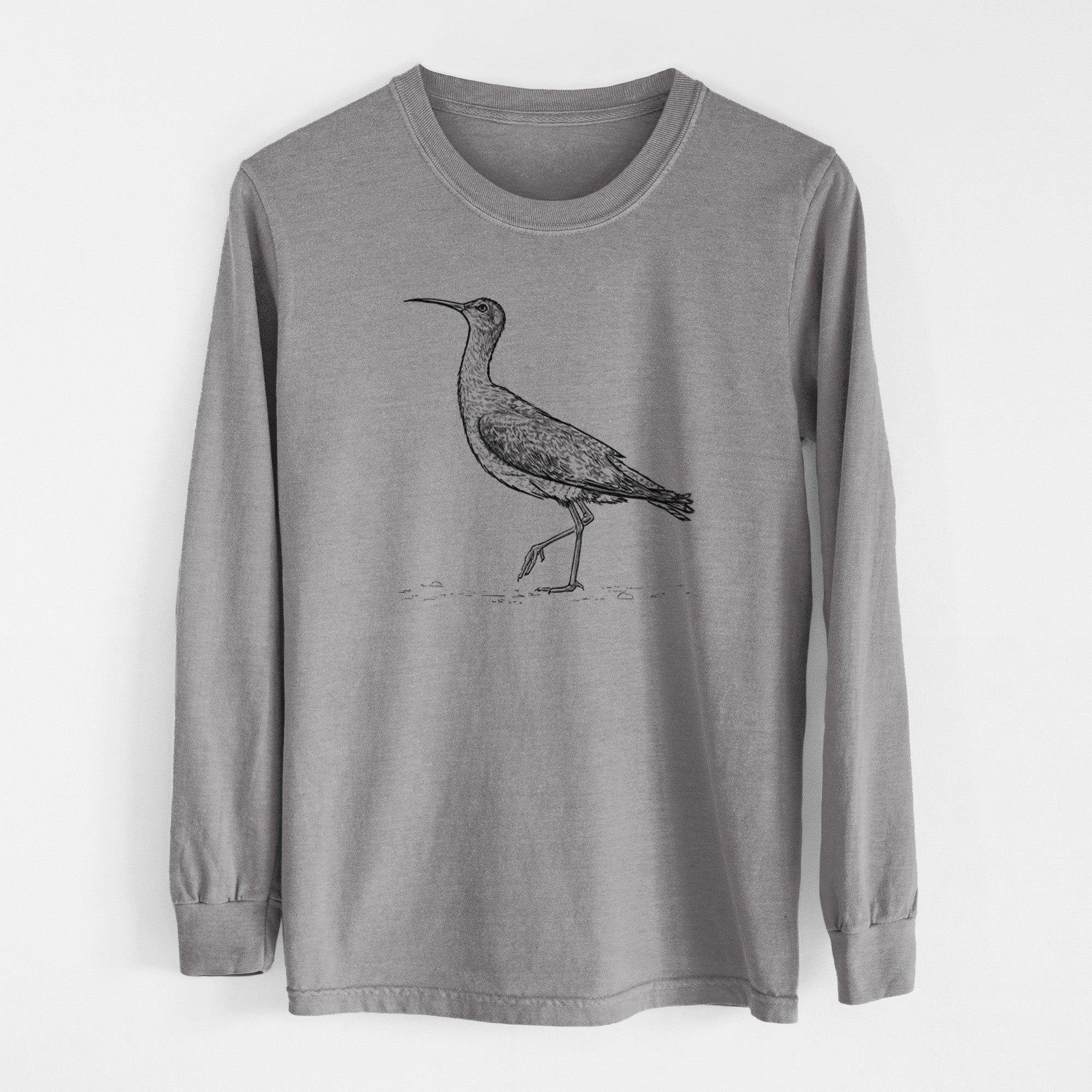 Eskimo Curlew - Numenius borealis - Unisex Comfort Colors 100% Cotton Long Sleeve