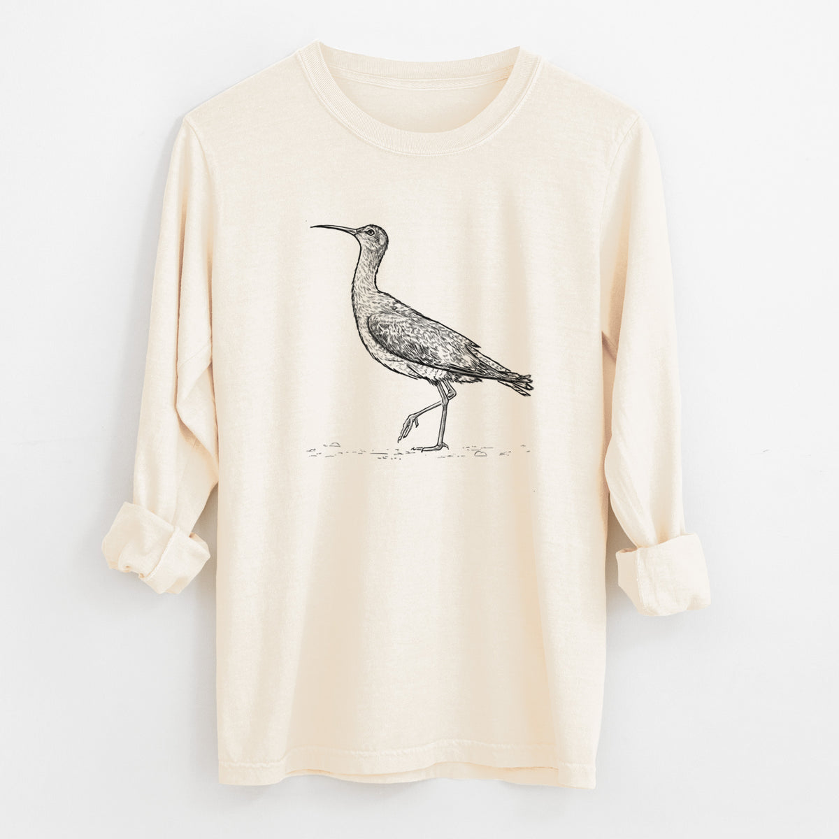 Eskimo Curlew - Numenius borealis - Unisex Comfort Colors 100% Cotton Long Sleeve