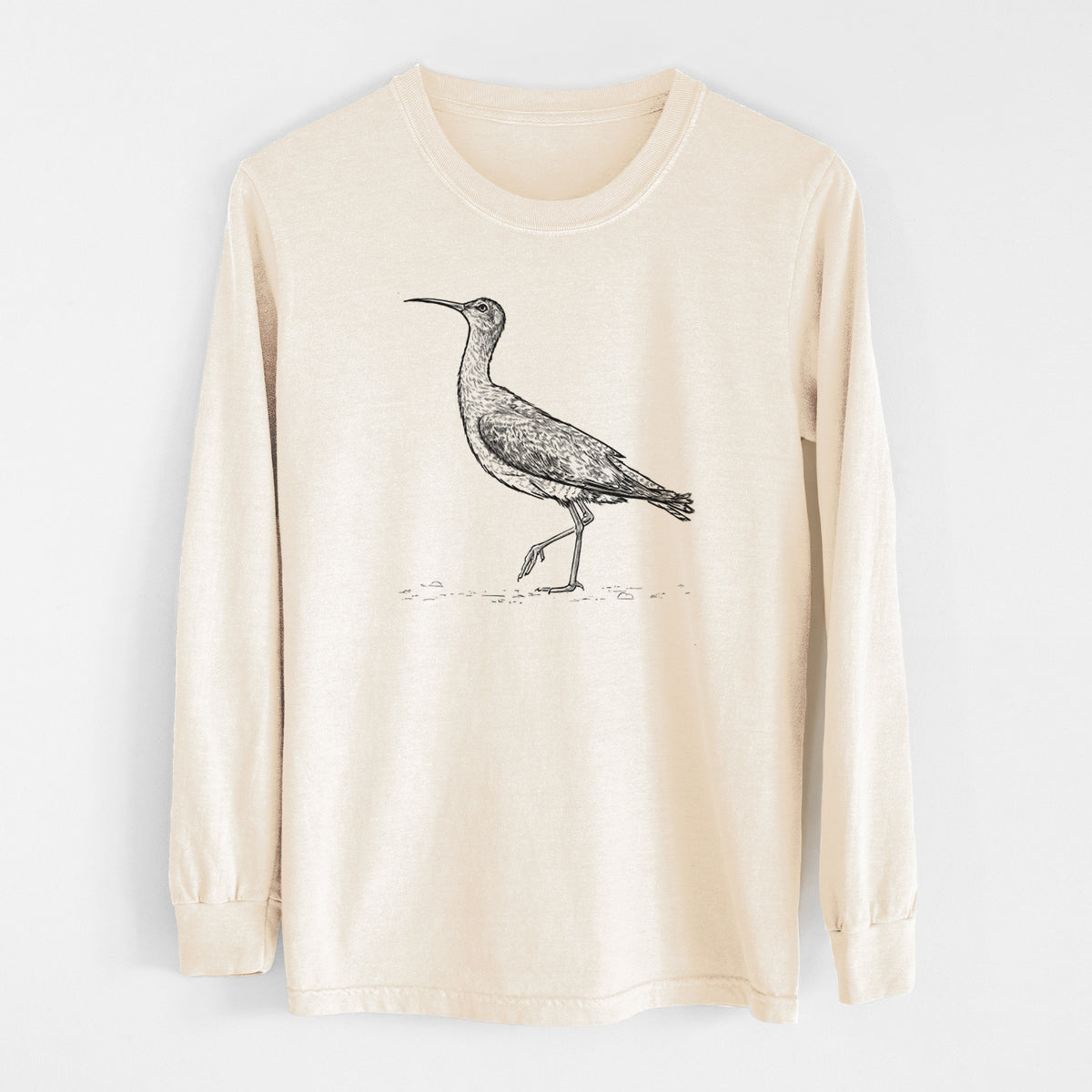 Eskimo Curlew - Numenius borealis - Unisex Comfort Colors 100% Cotton Long Sleeve