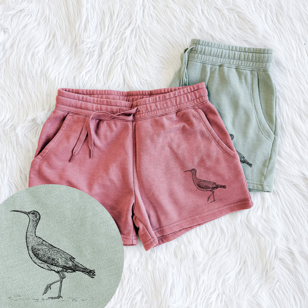 Eskimo Curlew - Numenius borealis - Women&#39;s Cali Wave Shorts