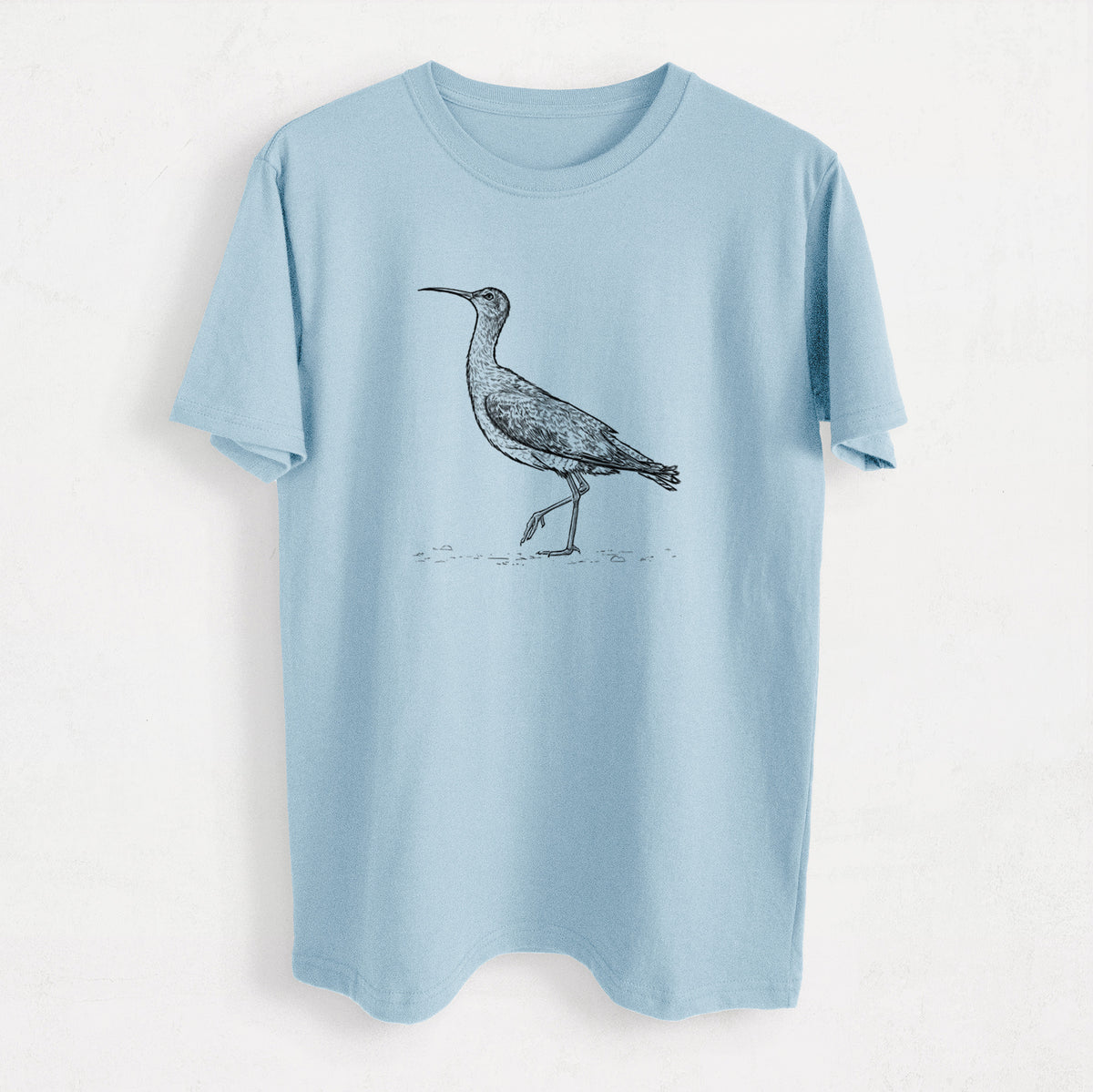 Eskimo Curlew - Numenius borealis - Heavyweight Men&#39;s 100% Organic Cotton Tee