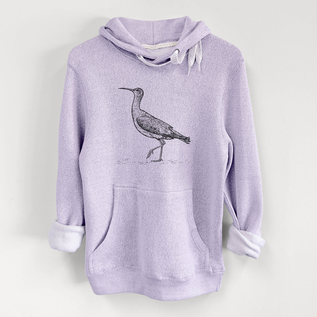 Eskimo Curlew - Numenius borealis - Knit Hoodie