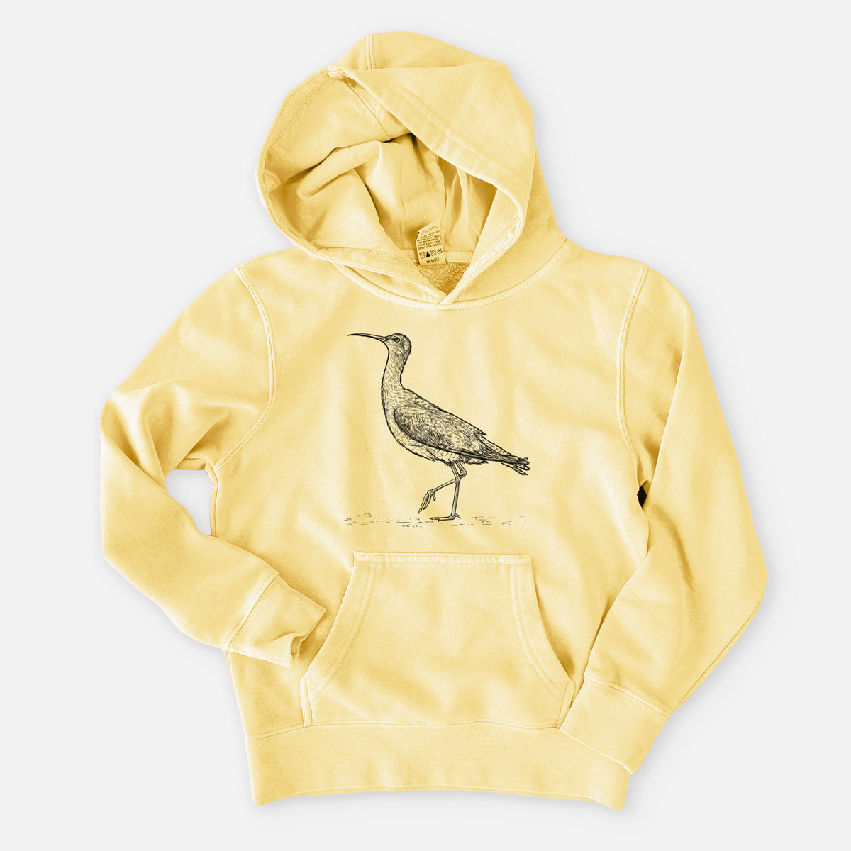 Eskimo Curlew - Numenius borealis - Youth Pigment Dyed Hoodie