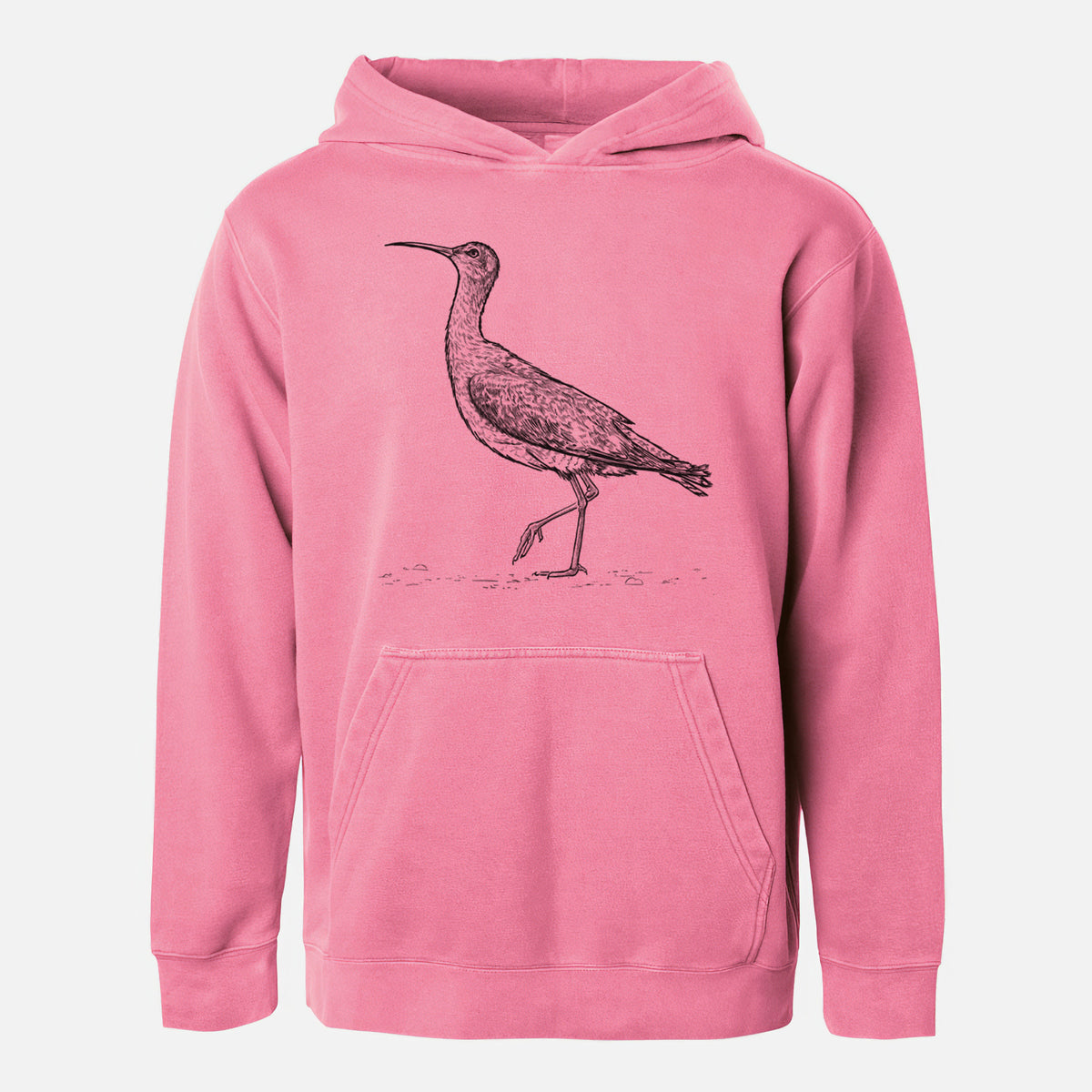 Eskimo Curlew - Numenius borealis - Youth Pigment Dyed Hoodie