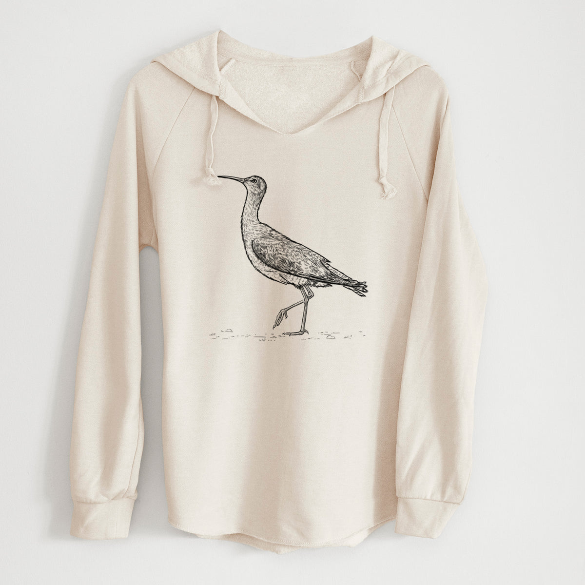 Eskimo Curlew - Numenius borealis - Cali Wave Hooded Sweatshirt