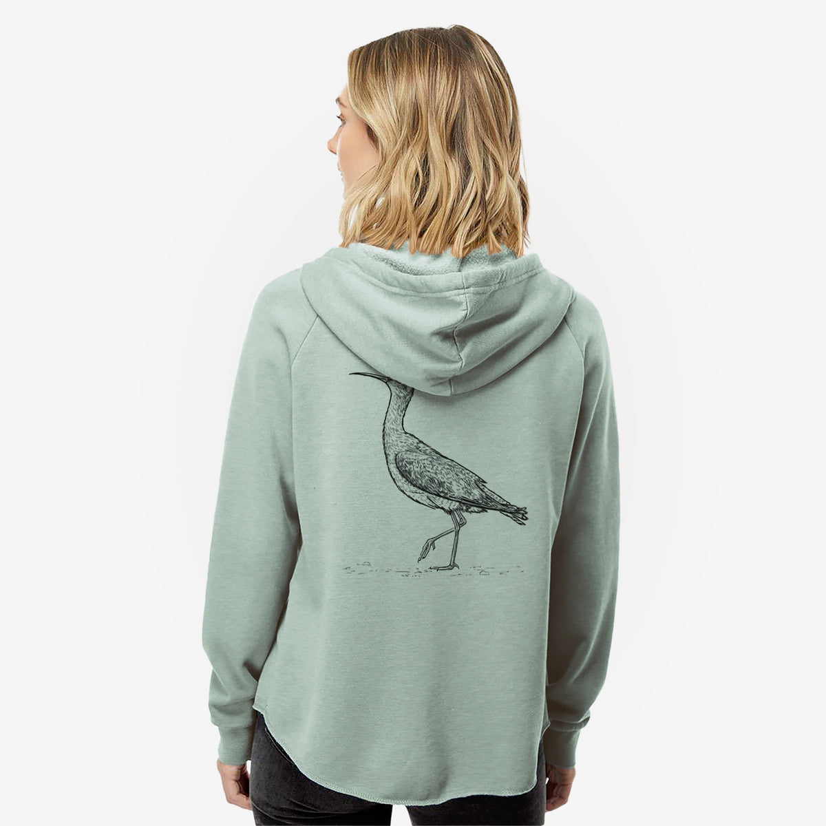 Eskimo Curlew - Numenius borealis - Women&#39;s Cali Wave Zip-Up Sweatshirt