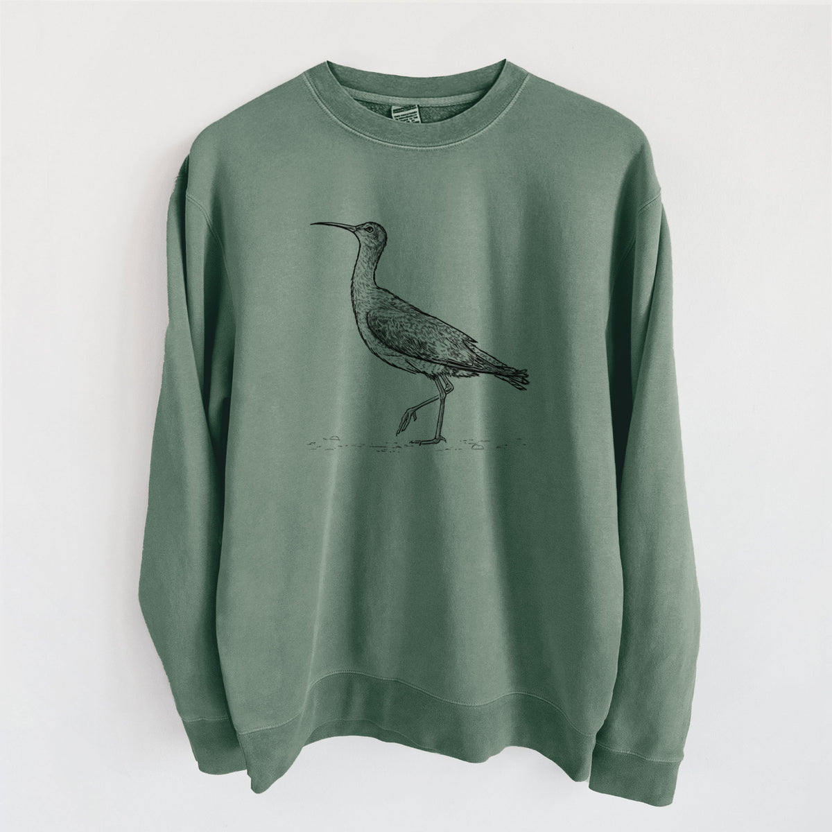 Eskimo Curlew - Numenius borealis - Unisex Pigment Dyed Crew Sweatshirt
