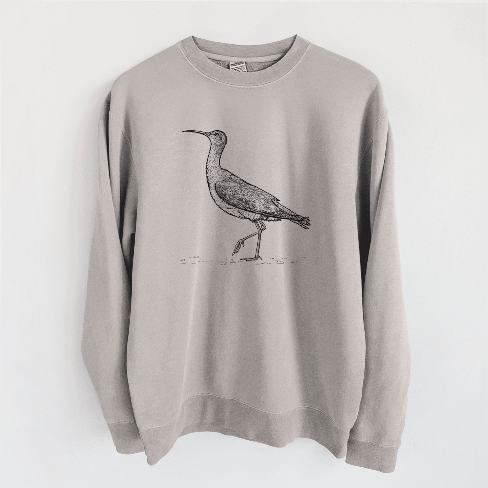 Eskimo Curlew - Numenius borealis - Unisex Pigment Dyed Crew Sweatshirt