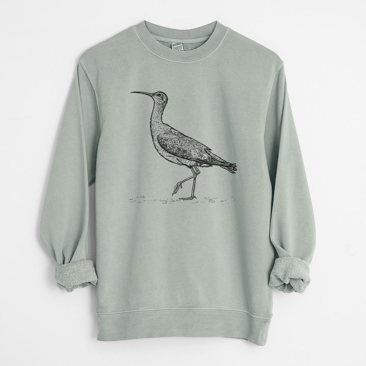 Eskimo Curlew - Numenius borealis - Unisex Pigment Dyed Crew Sweatshirt