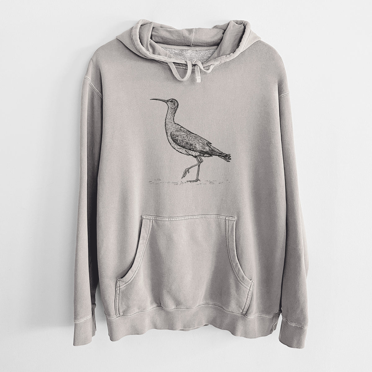 Eskimo Curlew - Numenius borealis - Unisex Pigment Dyed Hoodie