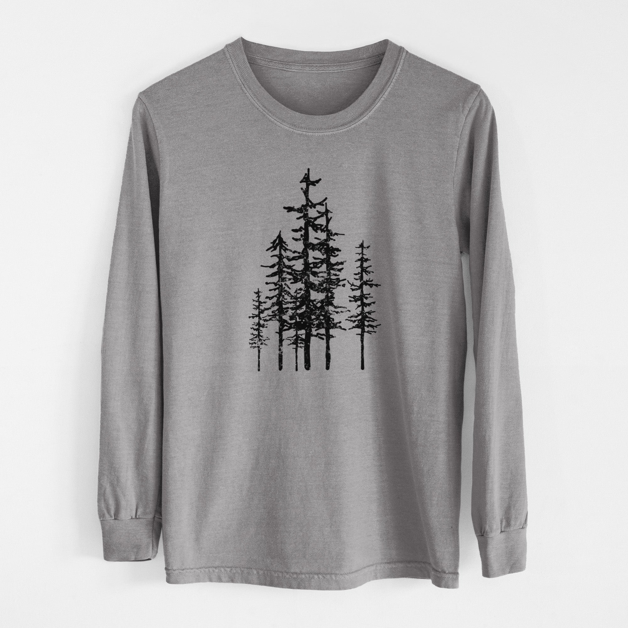Evergreen Trees - Unisex Comfort Colors 100% Cotton Long Sleeve