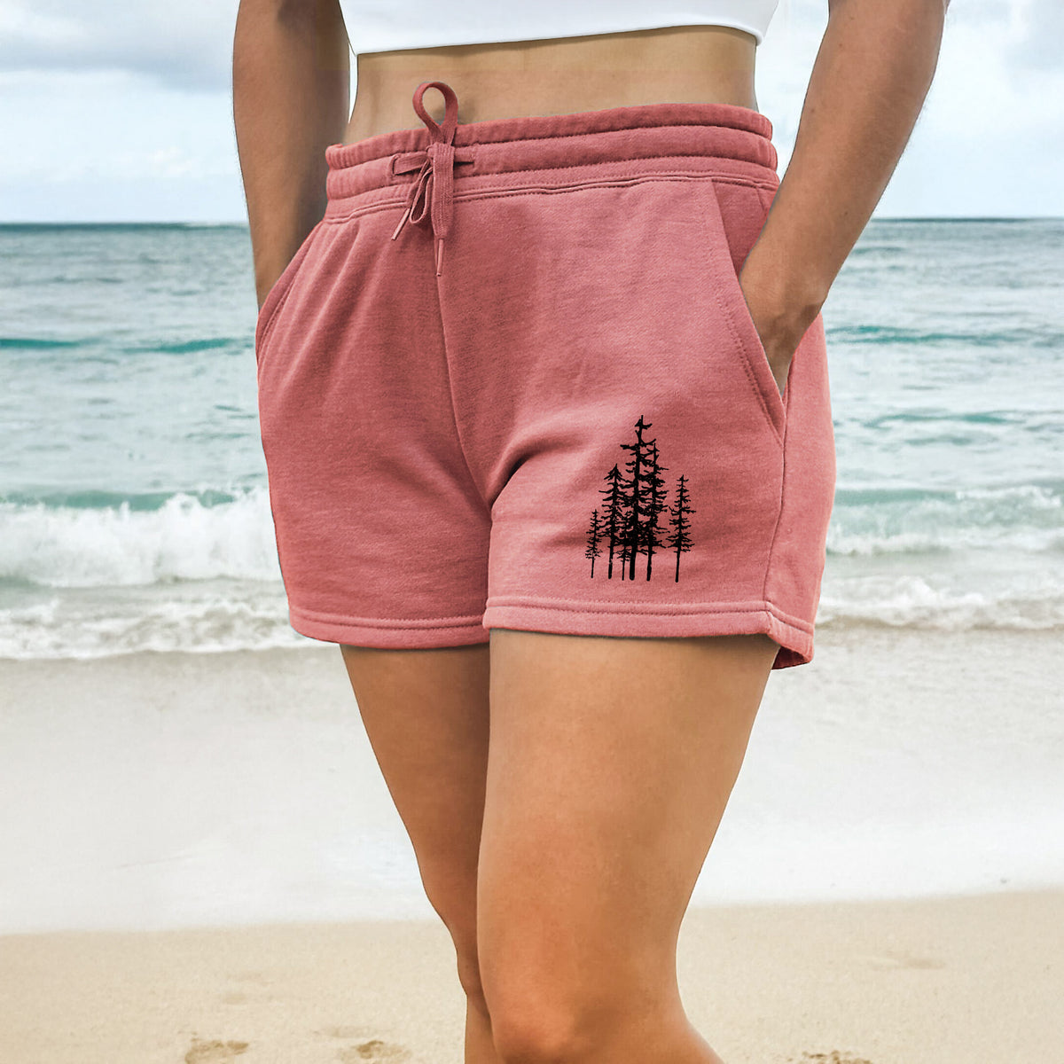 Evergreen Trees - Women&#39;s Cali Wave Shorts