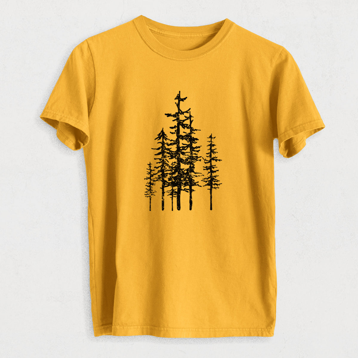 Evergreen Trees - Heavyweight Men&#39;s 100% Organic Cotton Tee