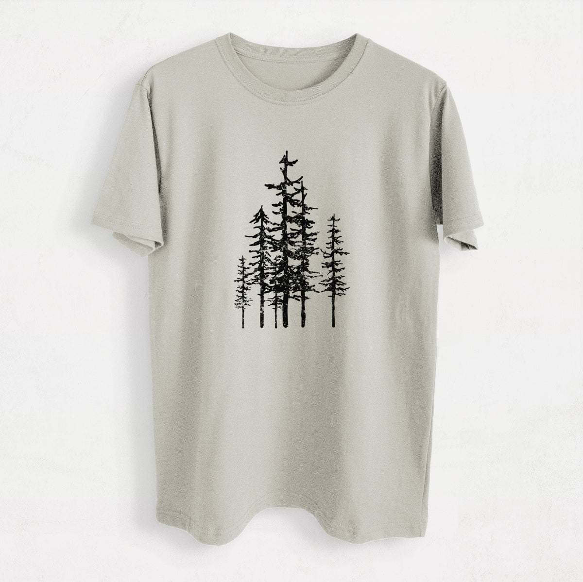 Evergreen Trees - Heavyweight Men&#39;s 100% Organic Cotton Tee