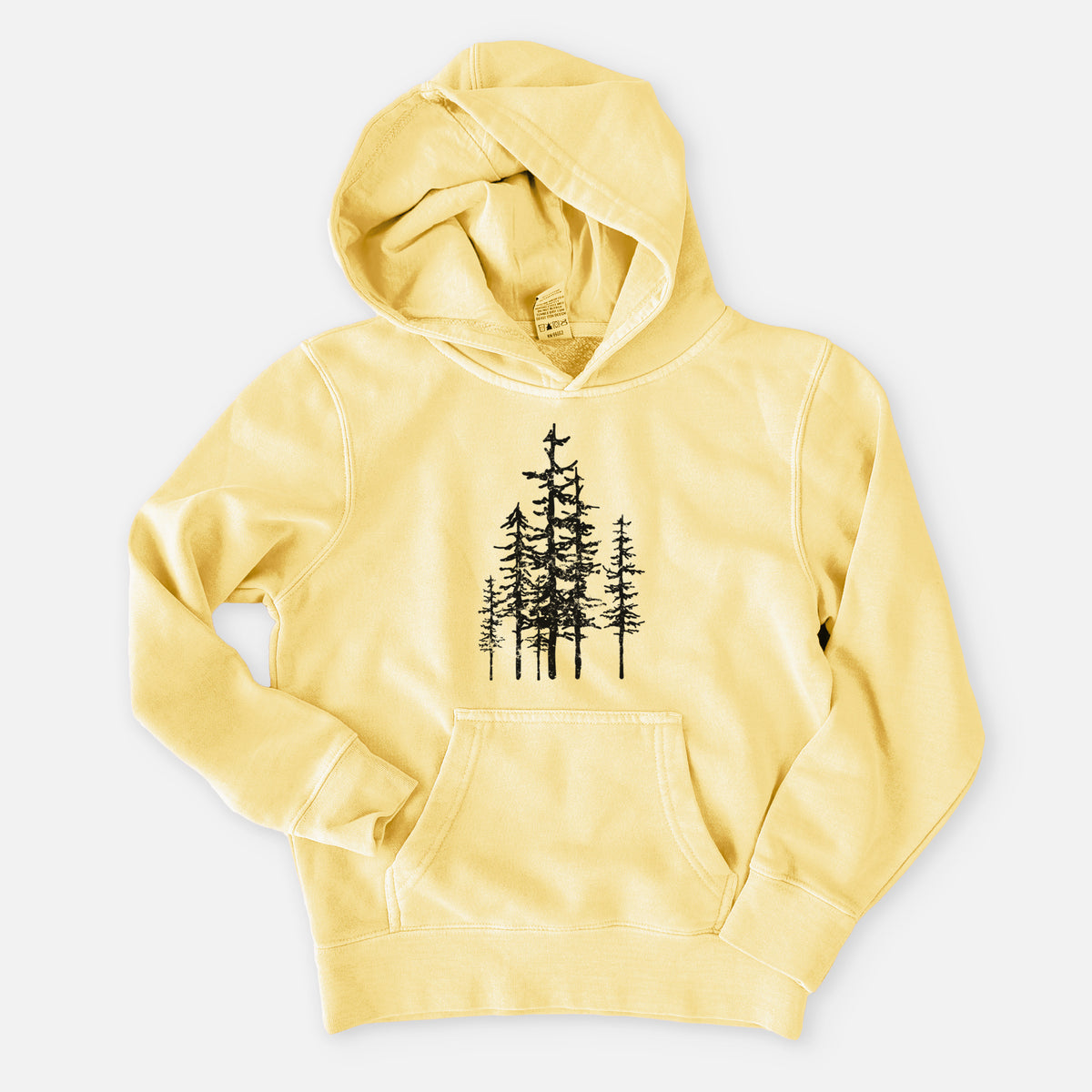 Evergreen Trees - Youth Pigment Dyed Hoodie