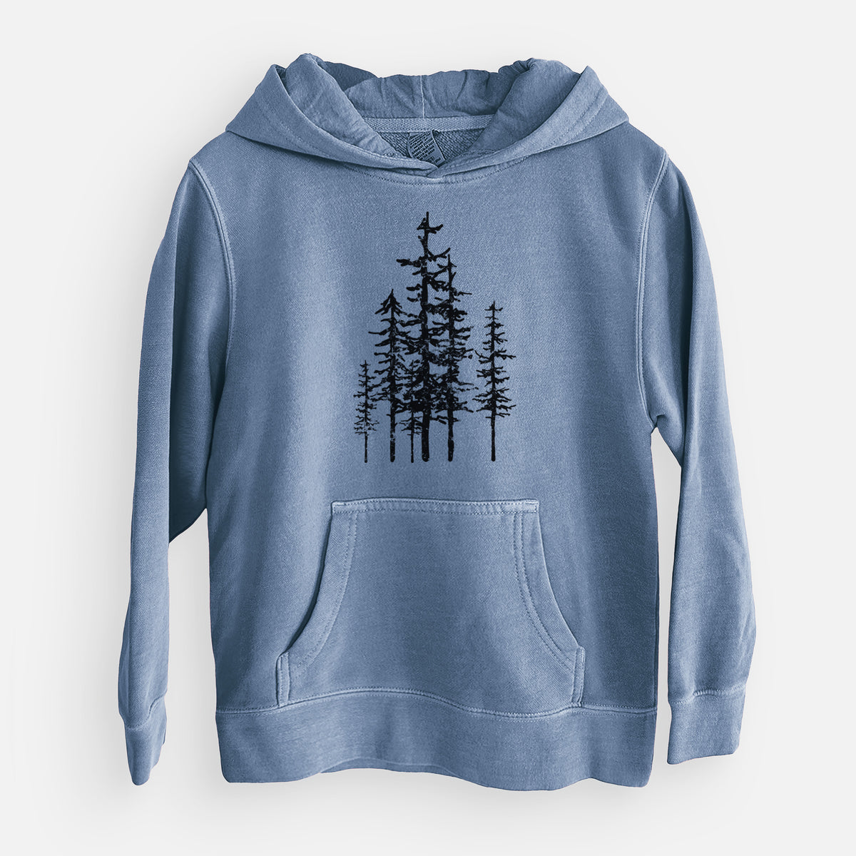 Evergreen Trees - Youth Pigment Dyed Hoodie