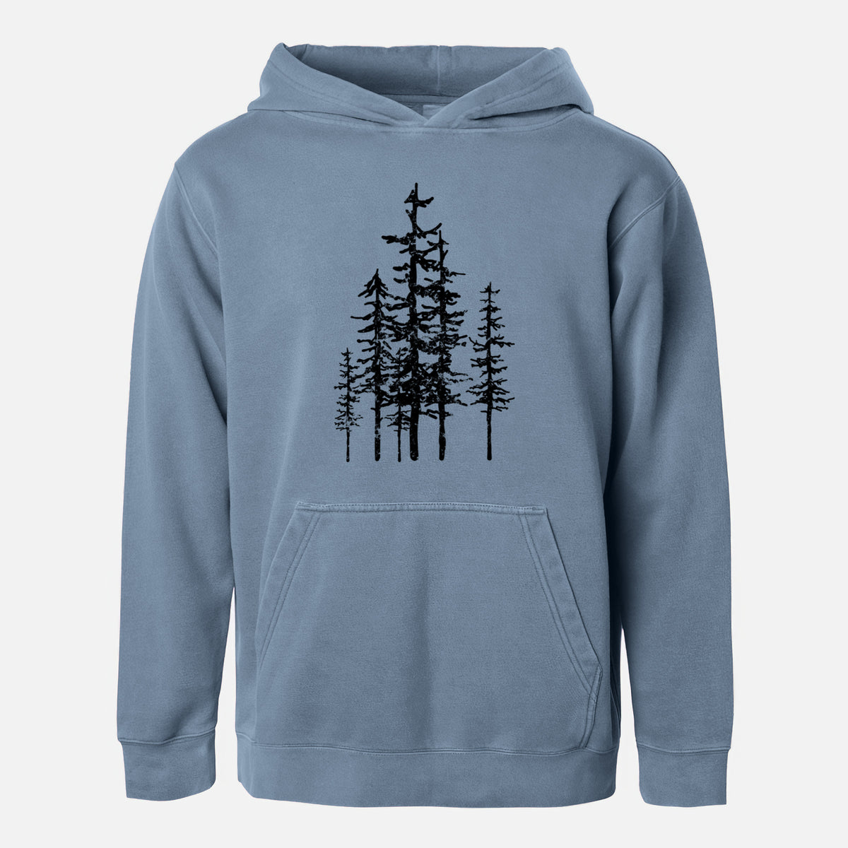 Evergreen Trees - Youth Pigment Dyed Hoodie