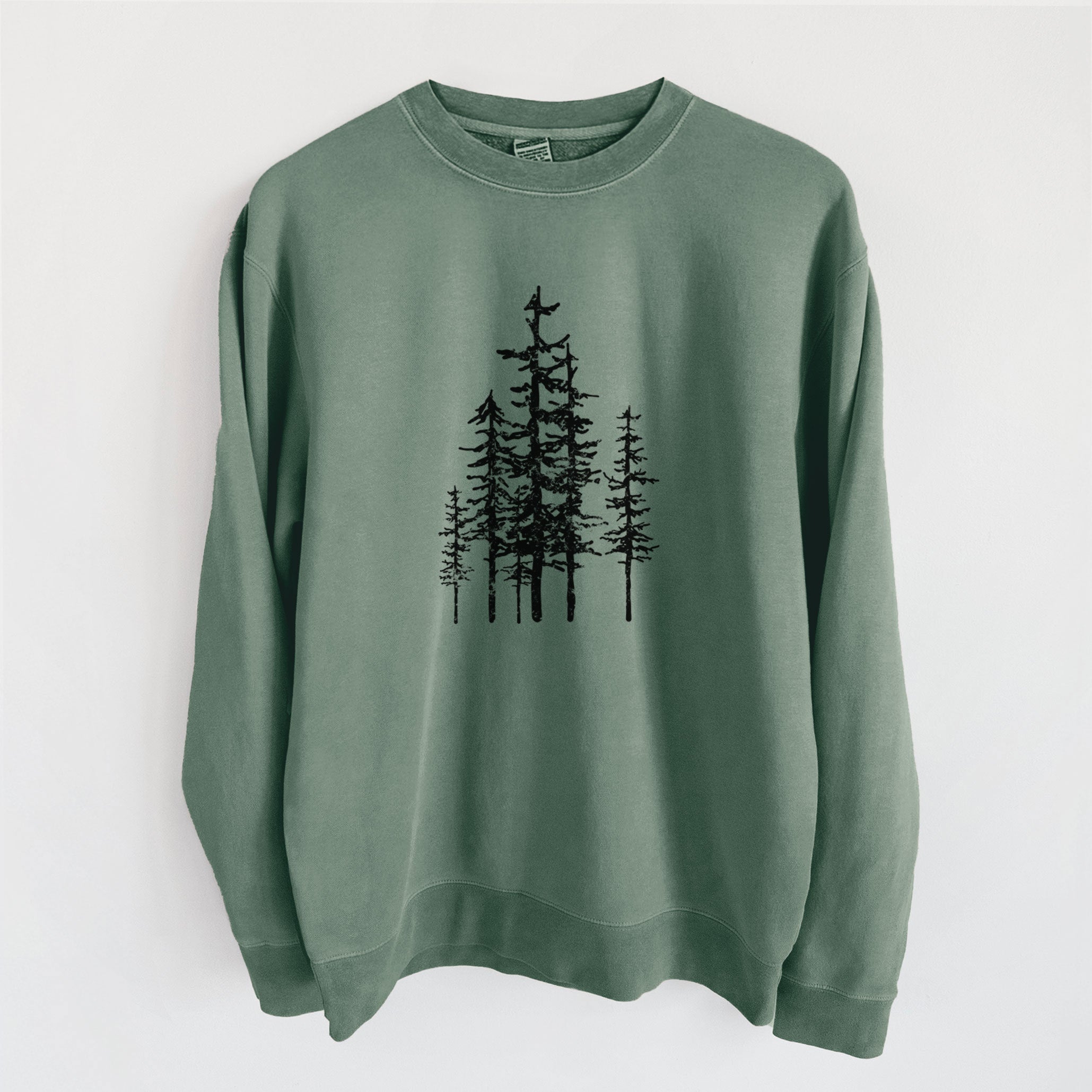 Evergreen Trees - Unisex Pigment Dyed Crew Sweatshirt