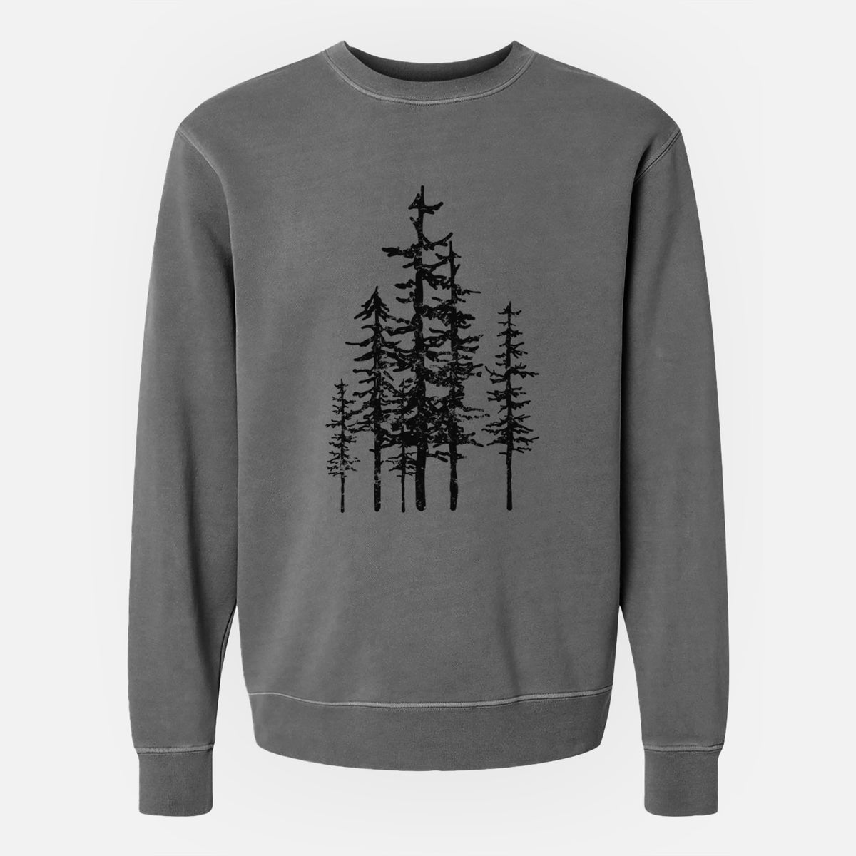 Evergreen Trees - Unisex Pigment Dyed Crew Sweatshirt