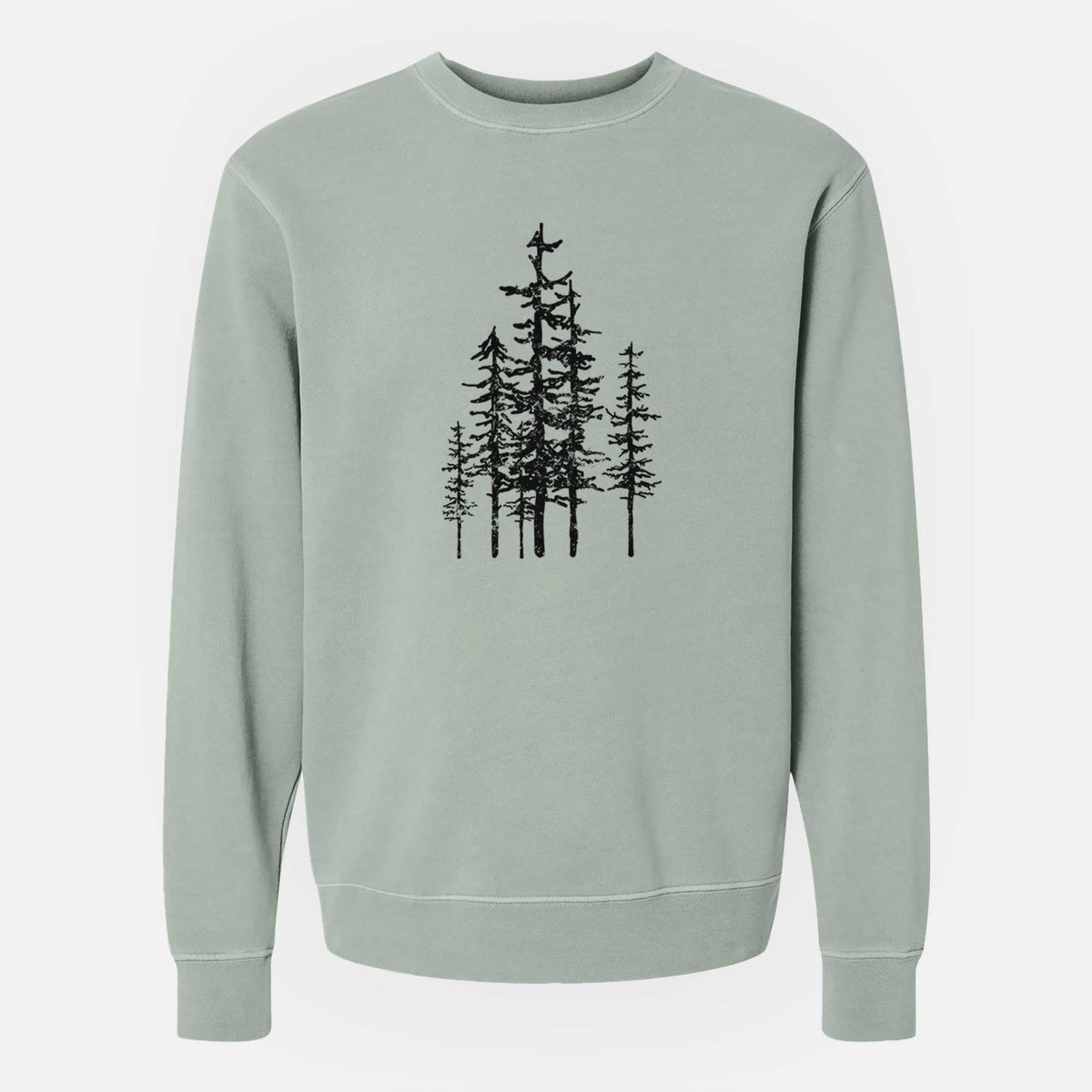 Evergreen Trees - Unisex Pigment Dyed Crew Sweatshirt