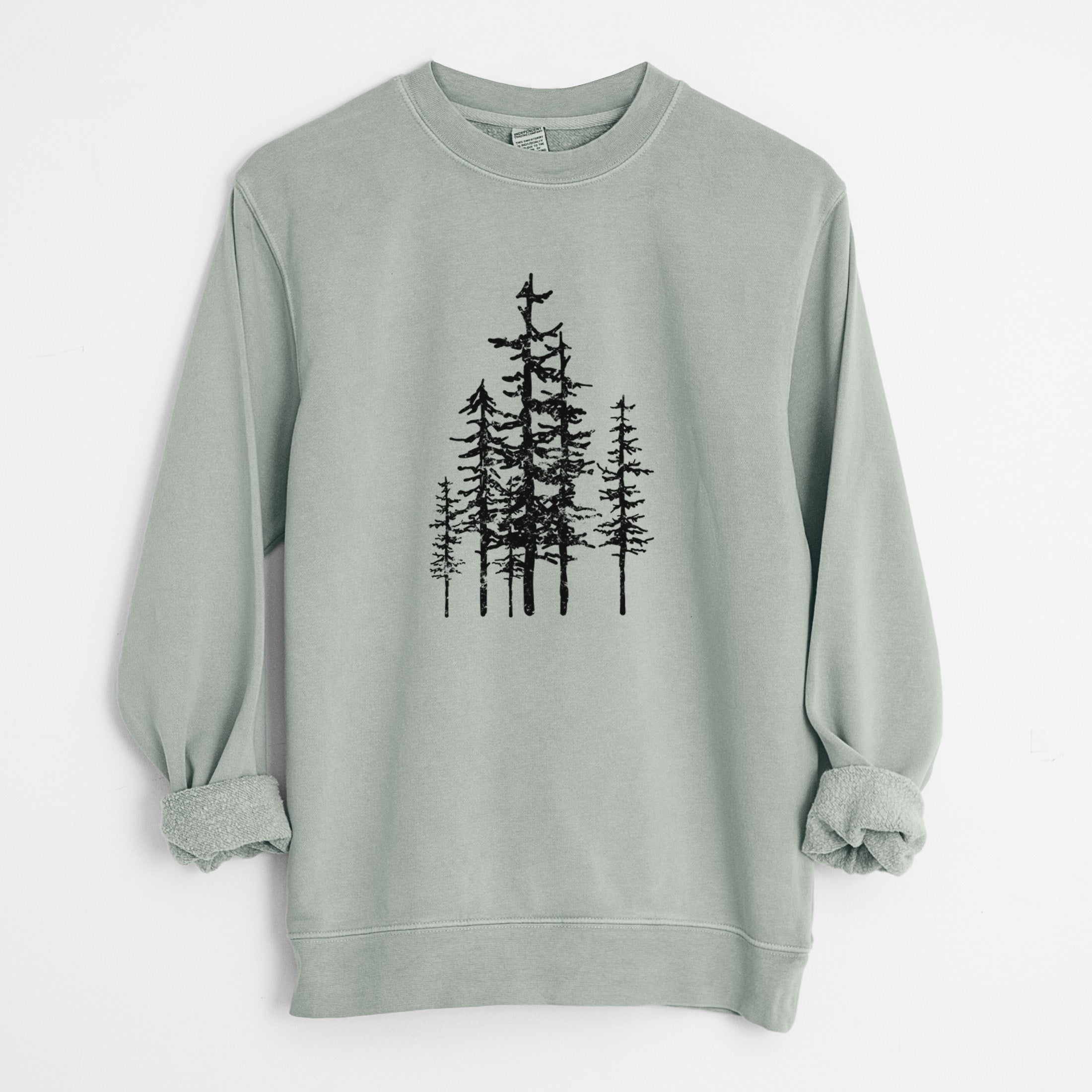 Evergreen Trees - Unisex Pigment Dyed Crew Sweatshirt