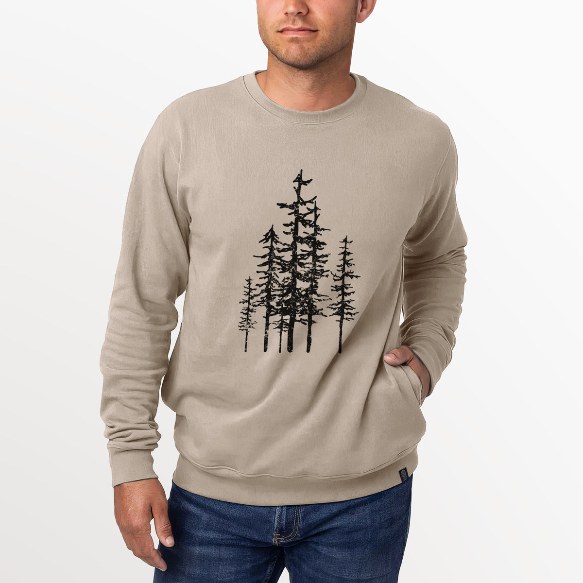 Evergreen Trees  - Unisex Reclaimed Crewneck Sweatshirt