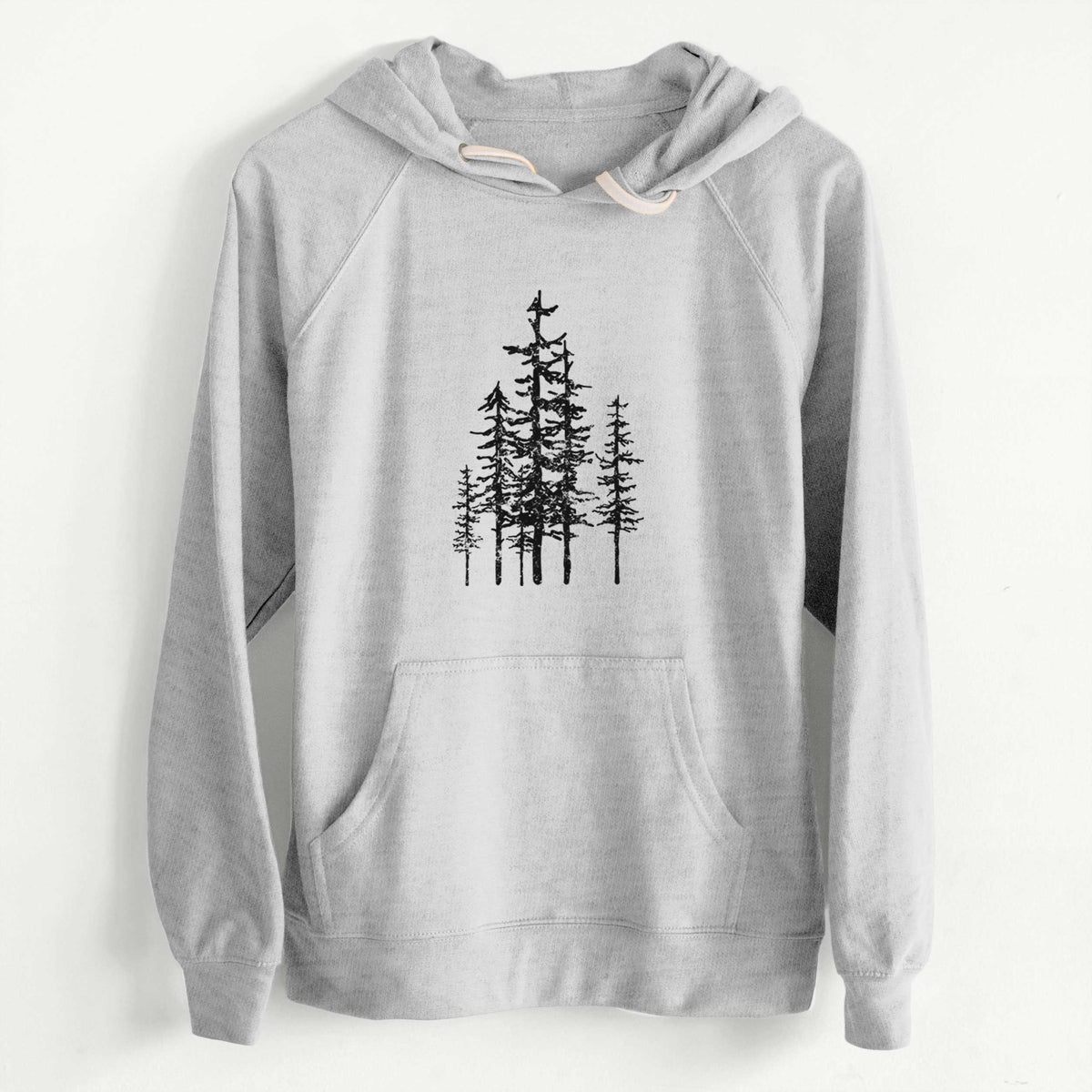 CLEARANCE - Evergreen Trees  - Unisex Slim Fit Loopback Terry Hoodie