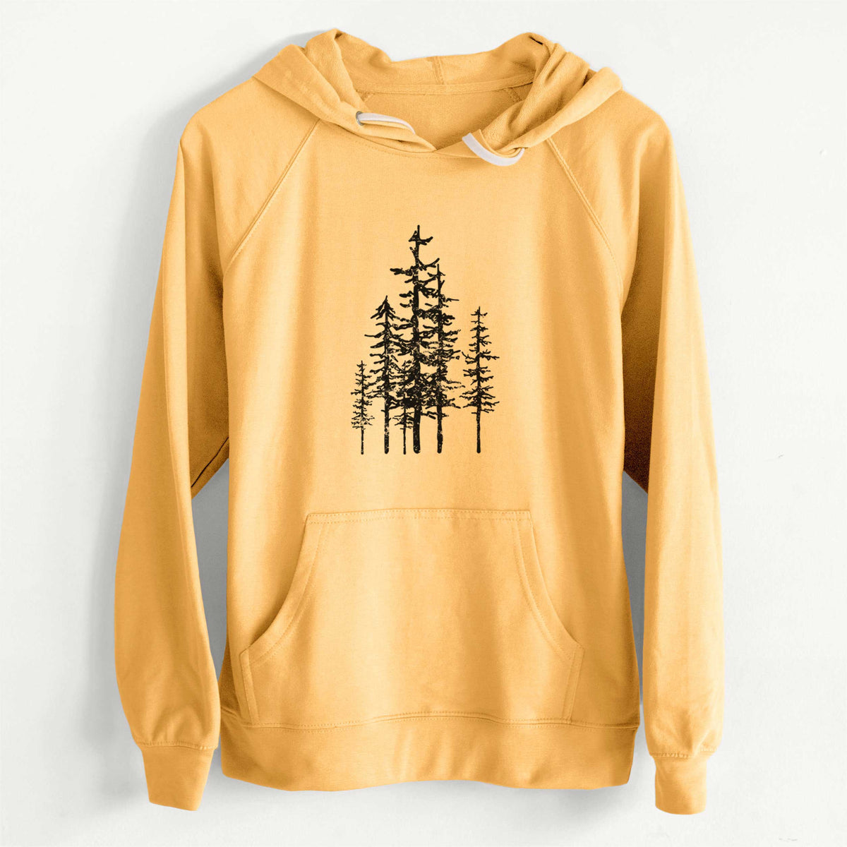 CLEARANCE - Evergreen Trees  - Unisex Slim Fit Loopback Terry Hoodie