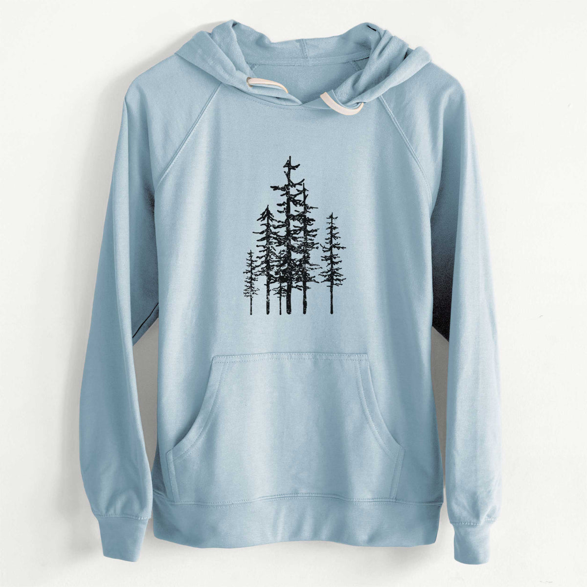 CLEARANCE - Evergreen Trees  - Unisex Slim Fit Loopback Terry Hoodie