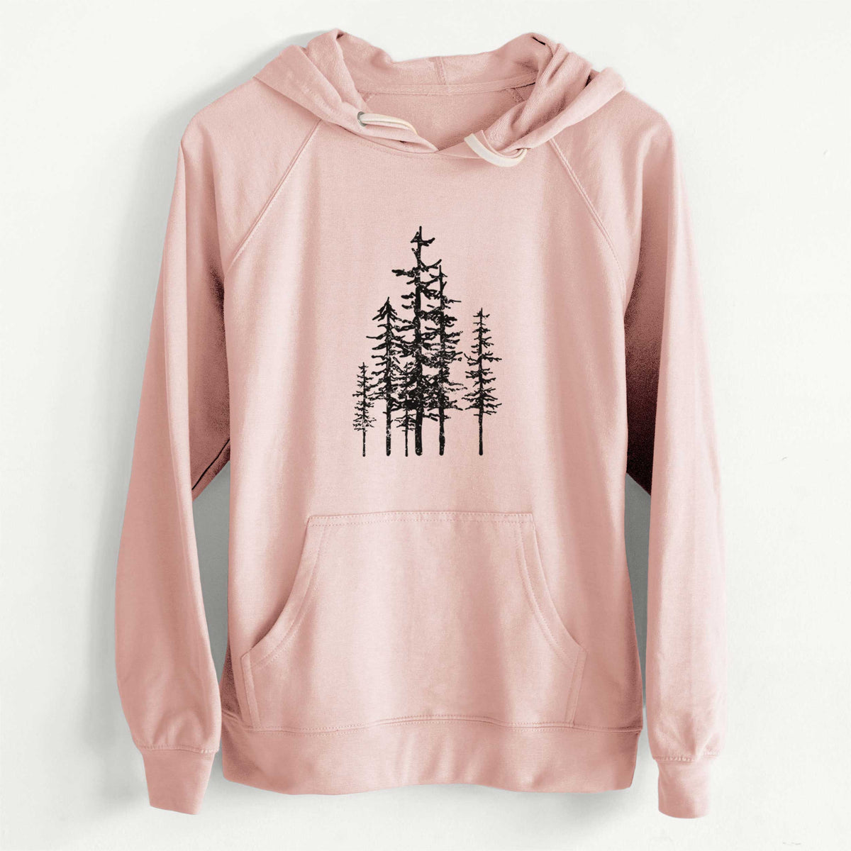 CLEARANCE - Evergreen Trees  - Unisex Slim Fit Loopback Terry Hoodie