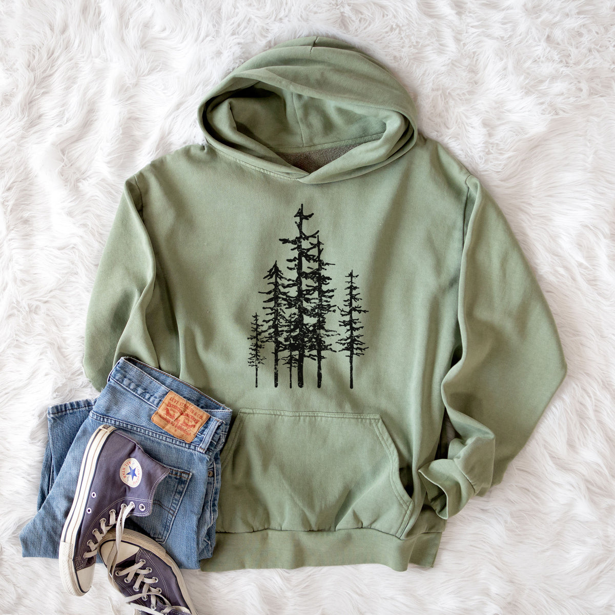 Evergreen Trees  - Urban Heavyweight Hoodie