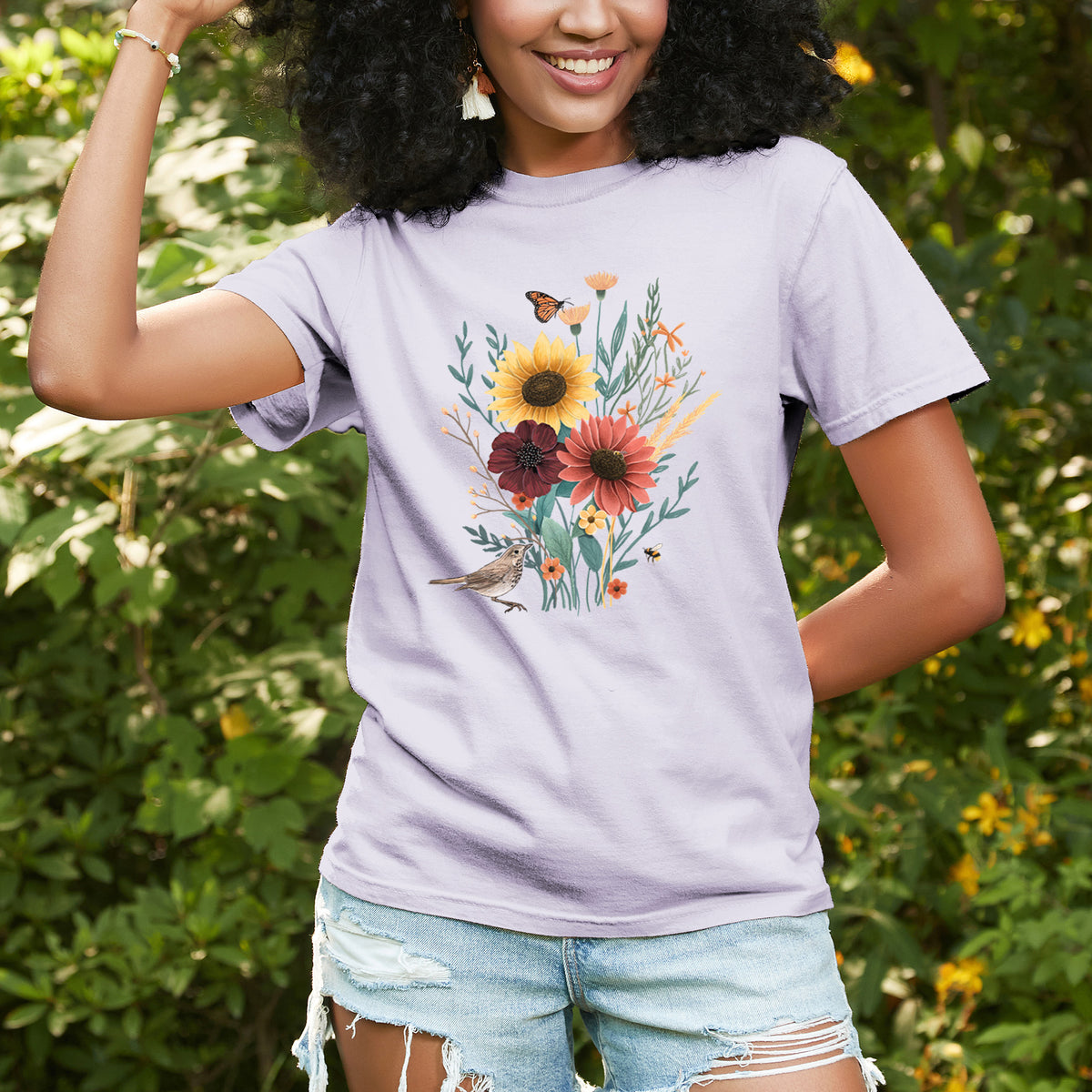 Fall Bouquet - Unisex Comfort Colors Garment-Dyed Heavyweight T-shirt