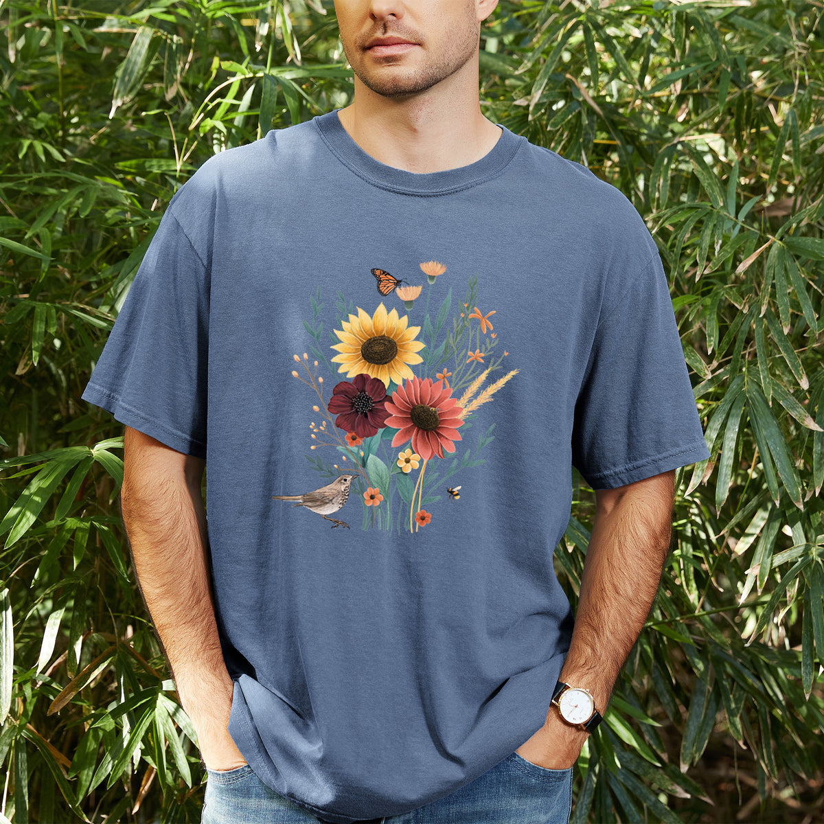 Fall Bouquet - Unisex Comfort Colors Garment-Dyed Heavyweight T-shirt