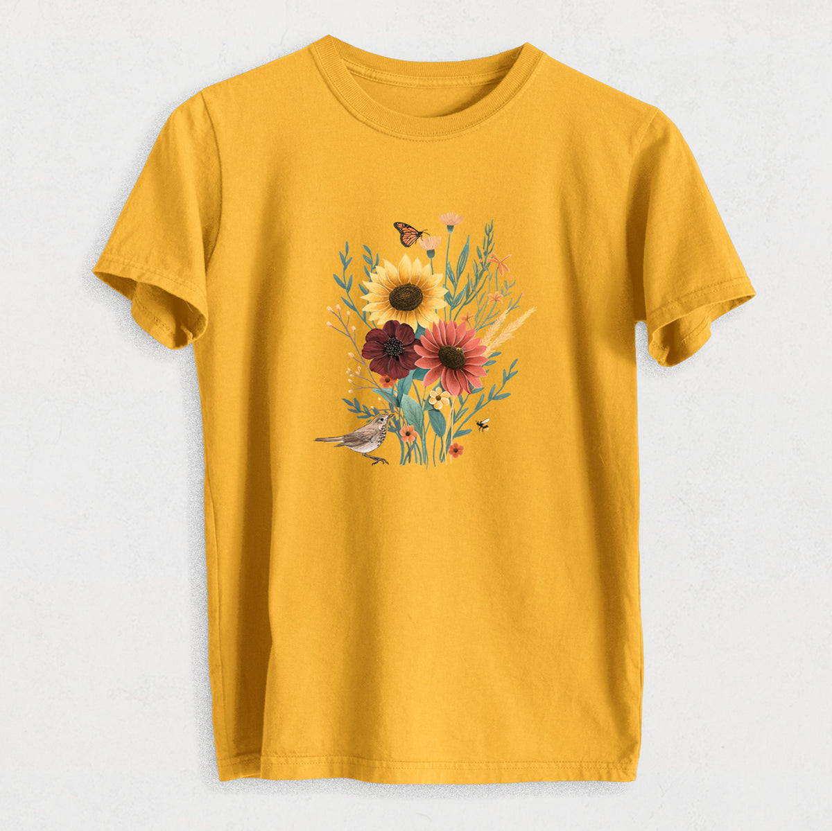 Fall Bouquet - Heavyweight Men&#39;s 100% Organic Cotton Tee