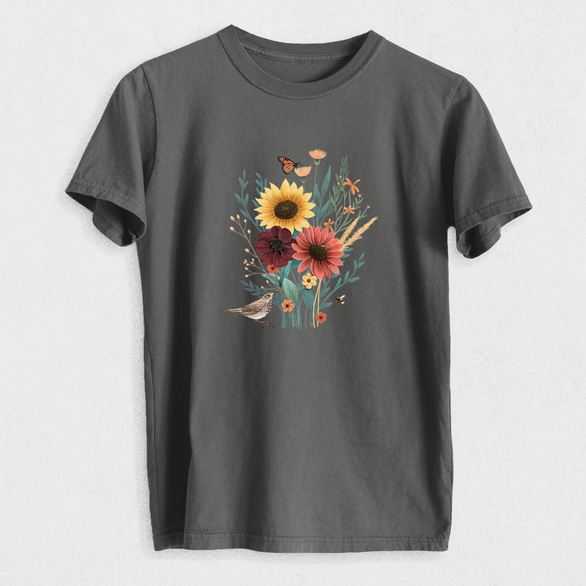 Fall Bouquet - Heavyweight Men&#39;s 100% Organic Cotton Tee