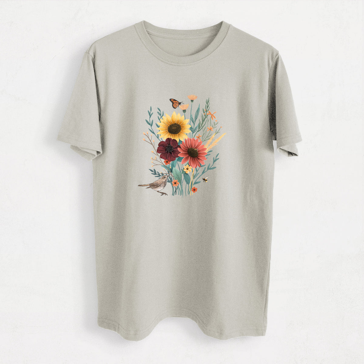 Fall Bouquet - Heavyweight Men&#39;s 100% Organic Cotton Tee