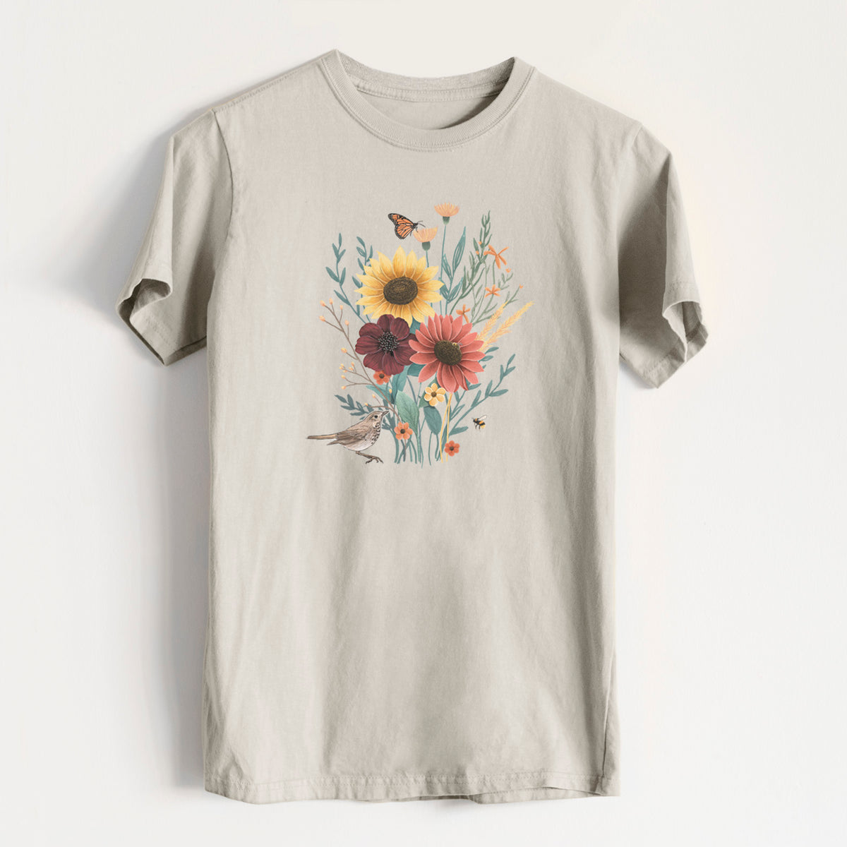 Fall Bouquet - Heavyweight Men&#39;s 100% Organic Cotton Tee